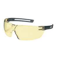 uvex x-fit Schutzbrille,  kratzfest,  beschlagfrei 9199286,  Farbe: grau / transculent,  Scheibe: amber