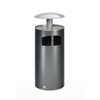 VAR Abfallsammler / Ascher H 111 21350,  antik-silber,  mit silbernem Dach