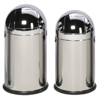 VAR Abfallsammler 52 Liter ohne Pedal 43121,  Farbe: silber