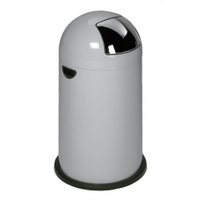 VAR Abfallsammler,  ohne Pedal,  40 Liter 43101,  Farbe: silber