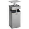 VAR Ascher/ Abfallsammler mit Dach B 45 21275,  Farbe: silber