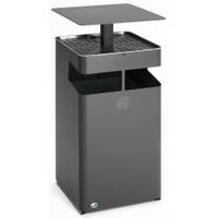 VAR Ascher/ Abfallsammler mit Dach B 45 21276,  Farbe: eisenglimmer