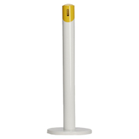 VAR Ascher-Standsäule SG 105 rund 3913,  Korpus: weiß,  Kopfteil: gelb