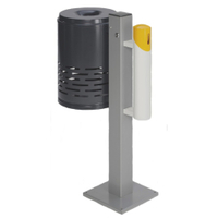 VAR Kombiascher AG 101 28120,  Korb: anthrazit,  Ascher: weiß / gelb