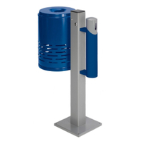 VAR Kombiascher AG 101 28121,  Korb: enzianblau,  Ascher: enzianblau / silber