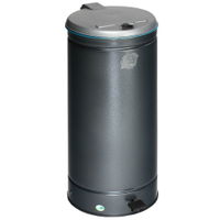 VAR Mülleimer GVA,  66 Liter 2114,  Farbe: antik-silber (Stuktur). Restmüll