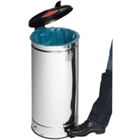 VAR Mülleimer GVA,  66 Liter 2119,  Farbe: Edelstahl poliert,  Restmüll