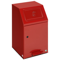 VAR Putzwollkasten PWK 45 mit Pedal 21155,  Farbe: rot