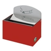 VAR Wandascher WH 13 mit Hinweisschild 14821,  Farbe: rot