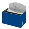 VAR Wandascher WH 13 mit Hinweisschild 14851,  Farbe: enzianblau