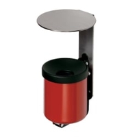 VAR Wandascher WH 16 mit Dach 32211,  Farbe: rot