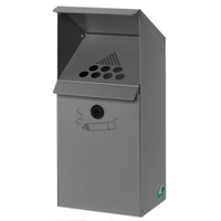 VAR Wandascher WH 41 mit Standfuß 12085,  Farbe: silber