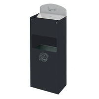 VAR Wandascher WH 51 mit Hinweisschild 14941,  Farbe: anthrazit