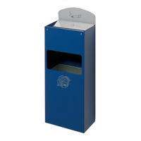 VAR Wandascher WH 51 mit Hinweisschild 14951,  Farbe: enzianblau