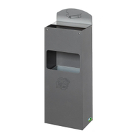 VAR Wandascher WH 51 mit Hinweisschild 14961,  Farbe: silber