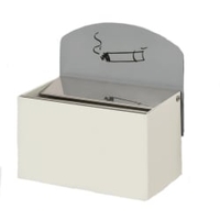 VAR Wandascher WH 9 mit Hinweisschild 14711,  Farbe: weiß