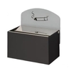 VAR Wandascher WH 9 mit Hinweisschild 14741,  Farbe: anthrazit