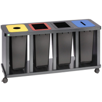 VAR Wertstoff-Sammelstation "Tetris",  4 KS-Behälter á 58 Liter 2043,  Maße: 670 x 1570 x 520 mm (H x B x T)