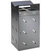 VAR Wertstoff-Sammelstation WS 58,  4-Fach Einwurf,  200 Liter 21340,  Maße: 1185 x 580 x 580 mm (H x B x T),  Farbe: antik-silber