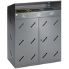 VAR Wertstoff-Sammelstation WS 89,  3-Fach Einwurf,  300 Liter 21330,  Maße: 1185 x 890 x 500 mm (H x B x T),  Farbe: antik-silber