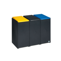 VAR Wertstoffsammelsystem 3x 40 Liter,  Anthrazit 3830,  Ausführung: 3-fach 120-l (3x 40-l)
