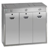 VAR Wertstoffsortiersystem aus Edelstahl 21230,  Standgerät - 48 Liter x 3 = 144 Liter