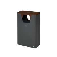 VAR WSG 82 Wertstoffsammelgerät,  Pulverbeschichtung,  60 Liter 02163,  Aufsatz: braun,  Biomüll