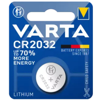 VARTA CR2032 Knopfzelle,  Lithium 4008496276882,  1 Packung = 1 Stück,  230 mAh