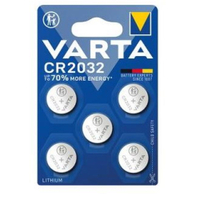 VARTA CR2032 Knopfzelle,  Lithium 4008496850853,  1 Packung = 5 Stück,  230 mAh