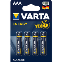 VARTA ENERGY AAA Batterie,  Alkali Va4303-4,  1 Packung = 4 Stück,  Micro