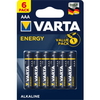 VARTA ENERGY AAA Batterie,  Alkali Va4303-6,  1 Packung = 6 Stück,  Micro