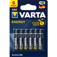 VARTA ENERGY AAA Batterie,  Alkali Va4303-6,  1 Packung = 6 Stück,  Micro