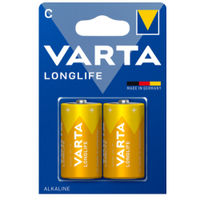 VARTA LONGLIFE Batterie Baby C,  Alkali,  LR14 4008496525263,  1 Packung = 2 Stück,  7600 mAh