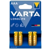 VARTA LONGLIFE Batterie Micro AAA,  Alkali,  LR03 4008496525072,  1 Packung = 4 Stück,  1200 mAh