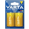 VARTA LONGLIFE Batterie Mono D,  Alkali,  LR20 4008496810727,  1 Packung = 2 Stück,  15800 mAh