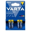 VARTA LONGLIFE POWER Batterie Micro AAA,  Alkali,  LR03 4008496559749,  1 Packung = 4 Stück,  1260 mAh