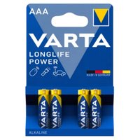 VARTA LONGLIFE POWER Batterie Micro AAA,  Alkali,  LR03 4008496559749,  1 Packung = 4 Stück,  1260 mAh