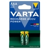 VARTA RECHARGE ACCU POWER vorgeladener Akku Micro AAA,  NiMH,  HR03 4008496594375,  1 Packung = 2 Stück,  1000 mAh