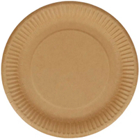 Verive Pappteller,  braun,  Ø 26 cm 80550030,  1 Packung = 50 Stück