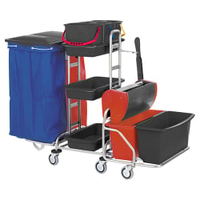 VERMOP Variant Twixter-Press Reinigungswagen,  Edelstahl 15050UN,  Maße: 145 x 59 x 110 cm