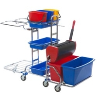 VERMOP Variant Twixter-Press Reinigungswagen,  verchromt 10650UN,  Maße: 145 x 60 x 110 cm