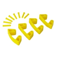 Vikan 4 x Gummiclips,  8 x Stifte 10196,  Farbe: gelb