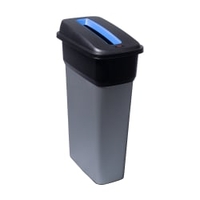 Vileda Abfallbehälter Geo,  55 Liter 141015/141014,  Deckel: Schlitz für Papier,  schwarz/blau