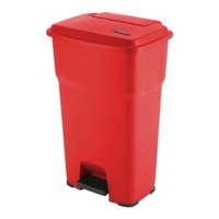 Vileda Abfallbehälter mit Pedal Hera,  60 Liter 137752,  Maße (B x L x H): 39 x 39 x 69 cm,  rot