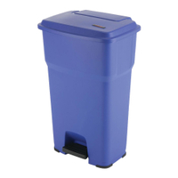 Vileda Abfalleimer Hera mit Pedal,  85 Liter 137759,  Maße (B x L x H): 49 x 39 x 79 cm,  blau