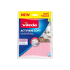 Vileda Actifibre Soft Allzwecktuch,  2er-Pack 171813,  1 Packung = 2 Tücher,  1x Rosa,  1x Grau