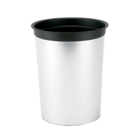 Vileda Papierkorb Leto,  17 Liter 138499,  ohne Ringaufsatz,  Metalloptik