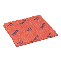 Vileda Professional Breazy Kurzzeittuch,  35 x 35, 5 cm 120129,  1 Packung = 25 Stück,  rot