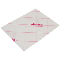 Vileda Professional MicroOne Einweg-Microfasertuch 148763/148759,  1 Packung = 50 Tücher,  rot