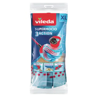 Vileda SuperMocio 3xAction Velour Wischmopp 108143,  1 Packung = 1 Stück